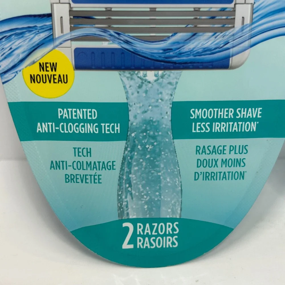 BIC EasyRinse 4 Blade Disposable Razors 2 Count Pack of‎ 2 Total 4 Razors Blue